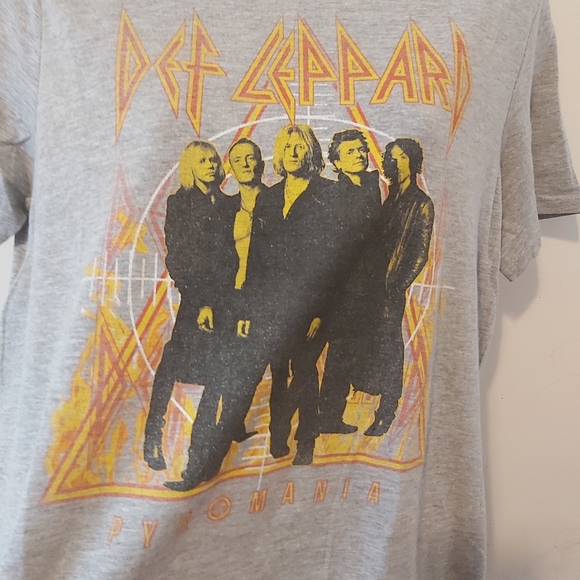 DEF LEPPARD | Women's Pyromania Shirt Grey Size Medium - Picture 2 of 7